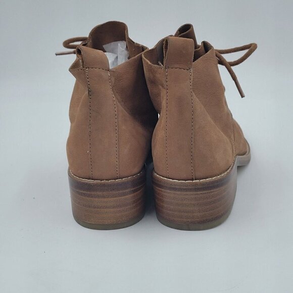 NEW Eileen Fisher Rey Suede Leather Low Heel Lace-Up Ankle Boot Women's Size 6 - Picture 4 of 12